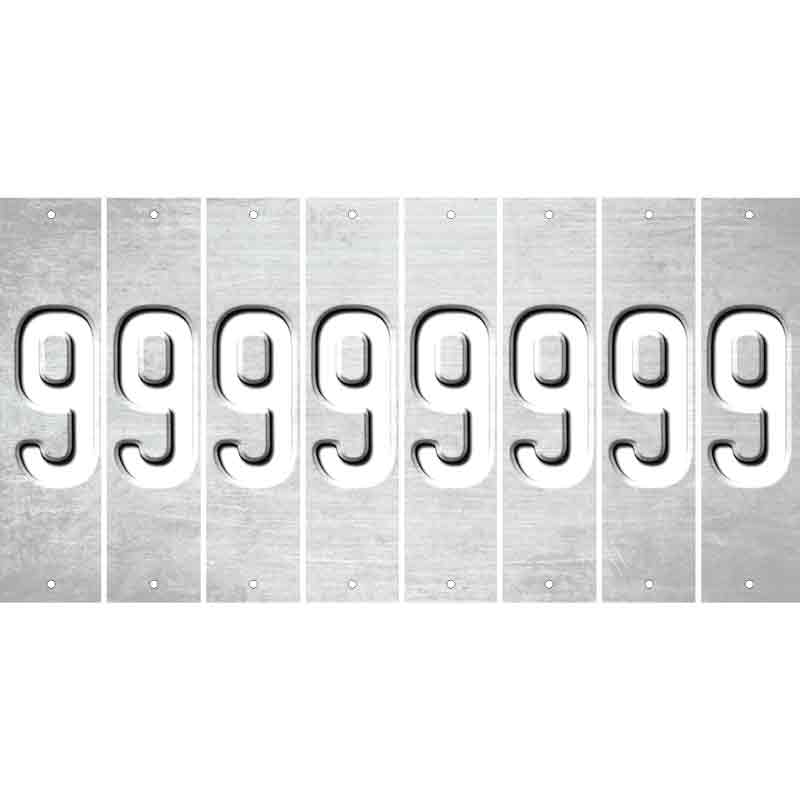 White Oil Rubbed Cut Fun Strips (Set of 8) BLANK