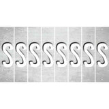 White Oil Rubbed Cut Fun Strips (Set of 8) T