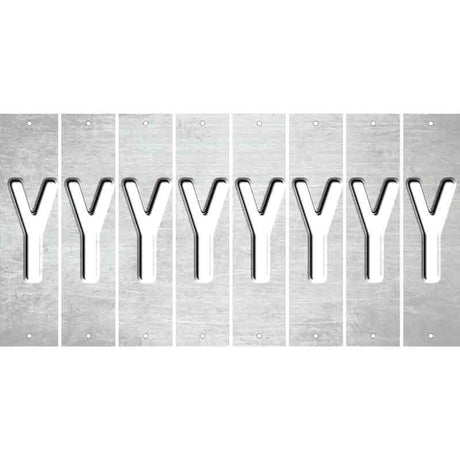 White Oil Rubbed Cut Fun Strips (Set of 8) Z