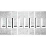 White Oil Rubbed Cut Fun Strips (Set of 8) M