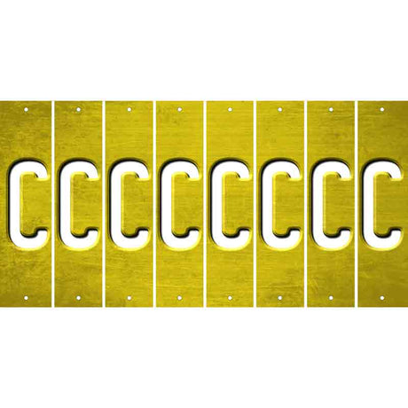 Yellow Oil Rubbed Cut Fun Strips (Set of 8) D