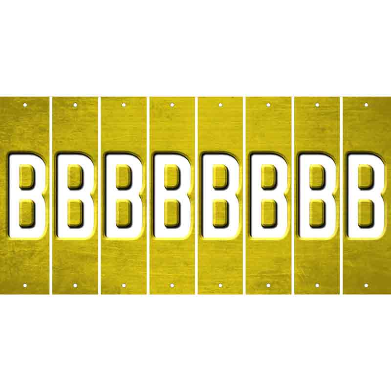 Yellow Oil Rubbed Cut Fun Strips (Set of 8) C