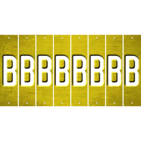 Yellow Oil Rubbed Cut Fun Strips (Set of 8) C