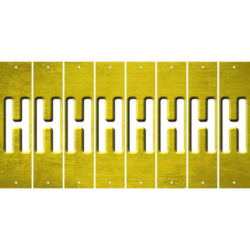 Yellow Oil Rubbed Cut Fun Strips (Set of 8) I