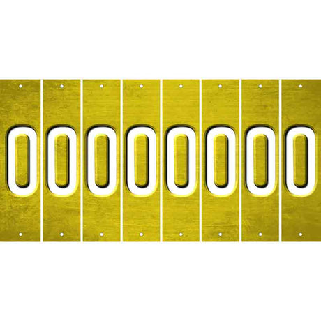 Yellow Oil Rubbed Cut Fun Strips (Set of 8) P