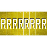 Yellow Oil Rubbed Cut Fun Strips (Set of 8) S