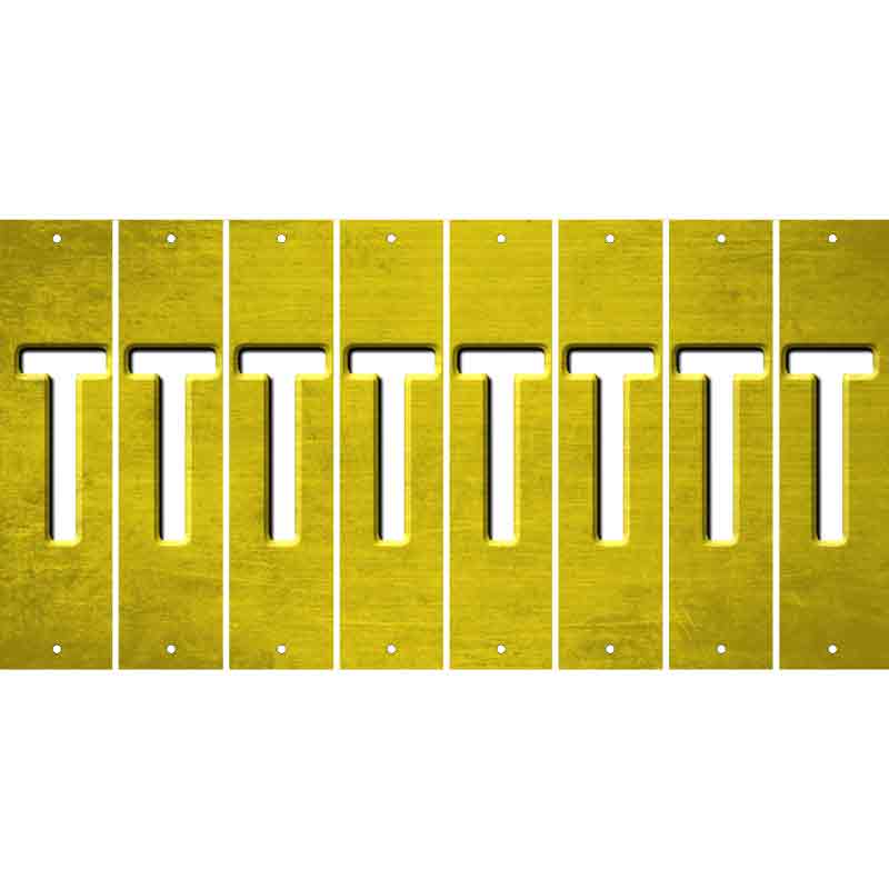 Yellow Oil Rubbed Cut Fun Strips (Set of 8) U