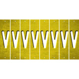 Yellow Oil Rubbed Cut Fun Strips (Set of 8) W