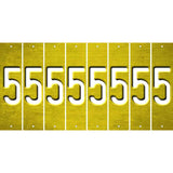 Yellow Oil Rubbed Cut Fun Strips (Set of 8) 6