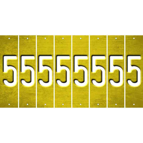 Yellow Oil Rubbed Cut Fun Strips (Set of 8) 6