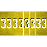 Yellow Oil Rubbed Cut Fun Strips (Set of 8) 4