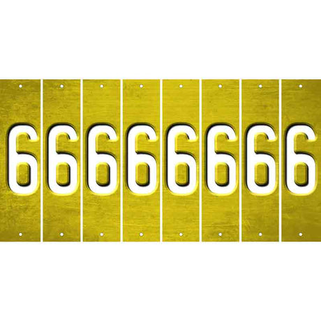 Yellow Oil Rubbed Cut Fun Strips (Set of 8) 7