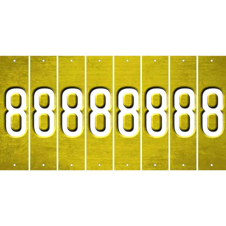 Yellow Oil Rubbed Cut Fun Strips (Set of 8) 9