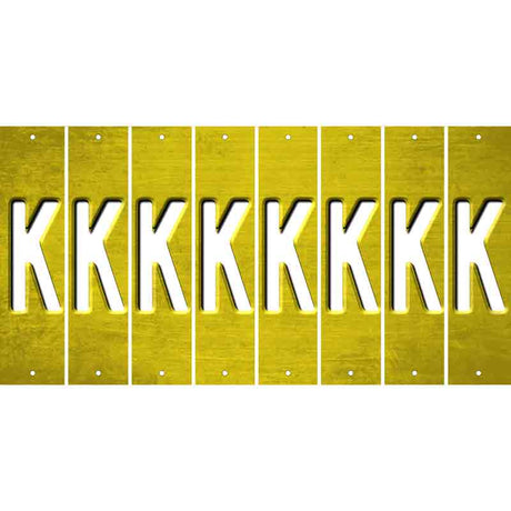 Yellow Oil Rubbed Cut Fun Strips (Set of 8) L