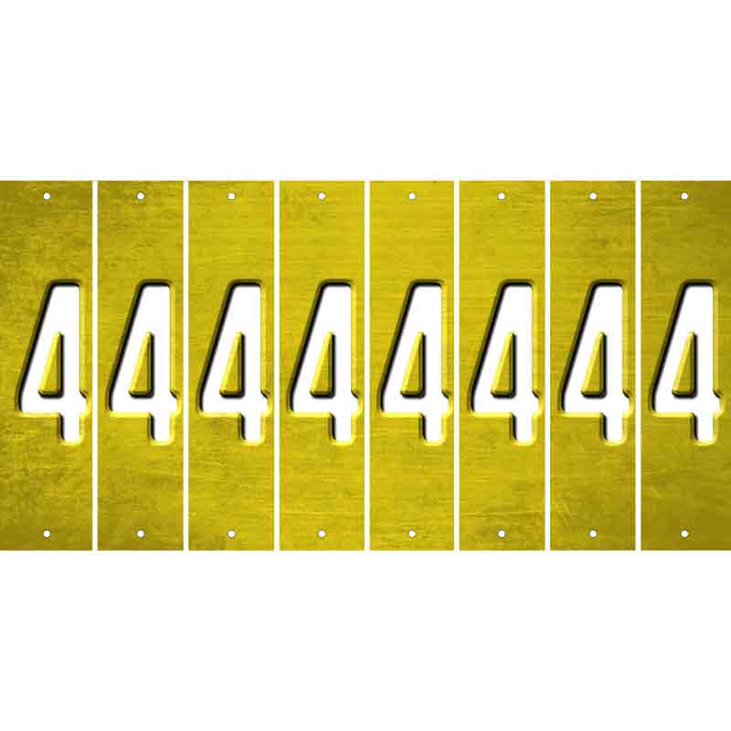 Yellow Oil Rubbed Cut Fun Strips (Set of 8) 5