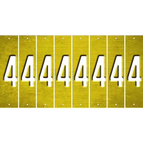 Yellow Oil Rubbed Cut Fun Strips (Set of 8) 5