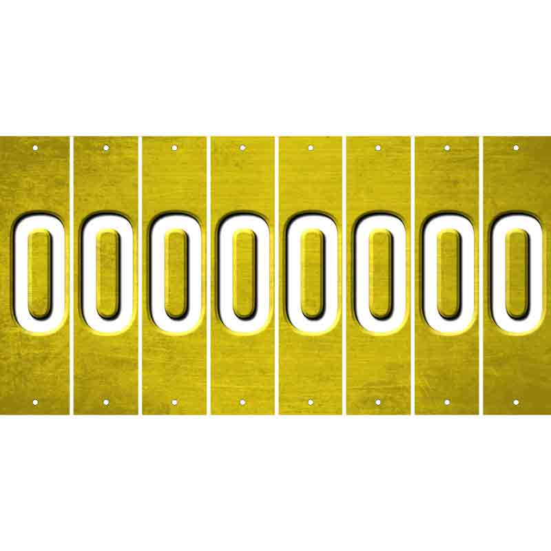 Yellow Oil Rubbed Cut Fun Strips (Set of 8) 1