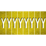 Yellow Oil Rubbed Cut Fun Strips (Set of 8) Z