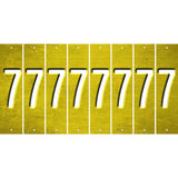 Yellow Oil Rubbed Cut Fun Strips (Set of 8) 8