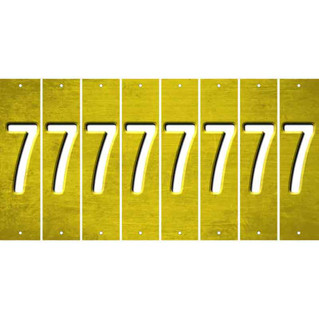 Yellow Oil Rubbed Cut Fun Strips (Set of 8) 8