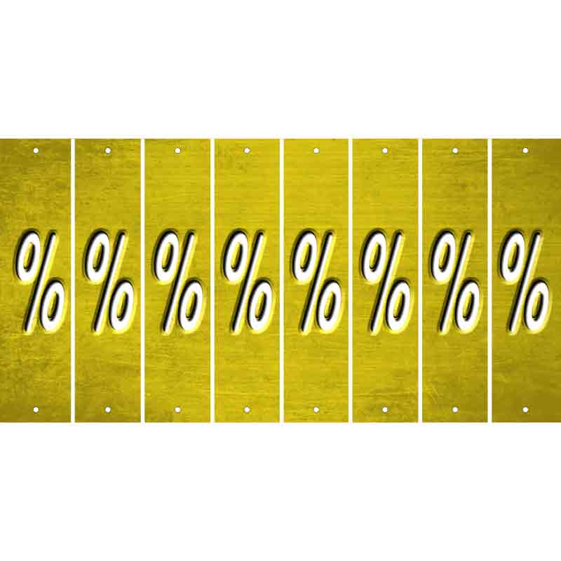 Yellow Oil Rubbed Cut Fun Strips (Set of 8) -