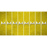 Yellow Oil Rubbed Cut Fun Strips (Set of 8) BEAR