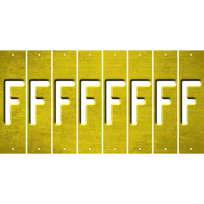 Yellow Oil Rubbed Cut Fun Strips (Set of 8) G