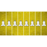 Yellow Oil Rubbed Cut Fun Strips (Set of 8) BASEBALL