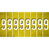 Yellow Oil Rubbed Cut Fun Strips (Set of 8) BLANK