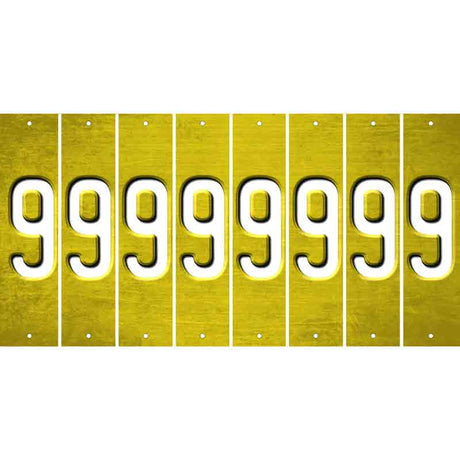 Yellow Oil Rubbed Cut Fun Strips (Set of 8) BLANK