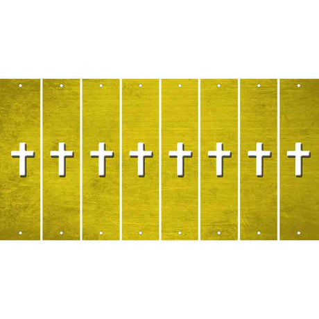 Yellow Oil Rubbed Cut Fun Strips (Set of 8) CROSS