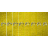 Yellow Oil Rubbed Cut Fun Strips (Set of 8) HOCKEY PUCK
