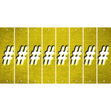Yellow Oil Rubbed Cut Fun Strips (Set of 8) @