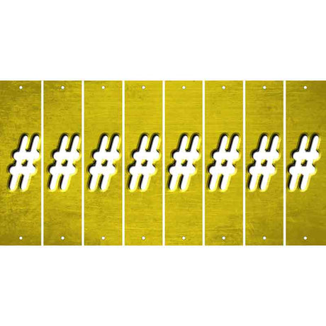 Yellow Oil Rubbed Cut Fun Strips (Set of 8) @