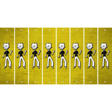 Yellow Oil Rubbed Cut Fun Strips (Set of 8) DAD