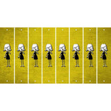 Yellow Oil Rubbed Cut Fun Strips (Set of 8) MOM