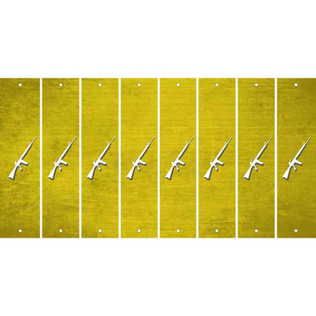 Yellow Oil Rubbed Cut Fun Strips (Set of 8) M16 RIFLE