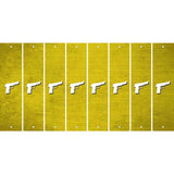 Yellow Oil Rubbed Cut Fun Strips (Set of 8) HANDGUN