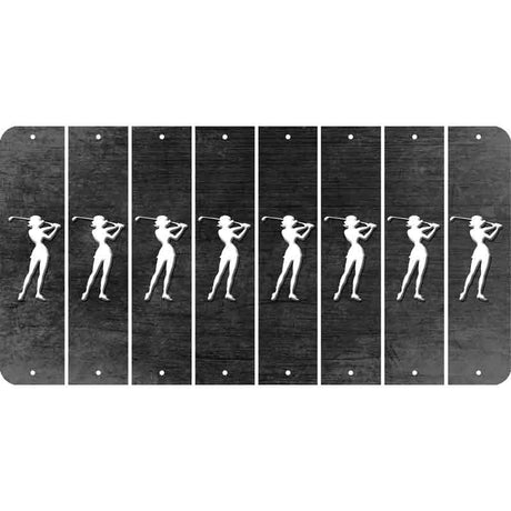 Black Oil Rubbed Cut Fun Strips (Set of 8) MALE GOLFER