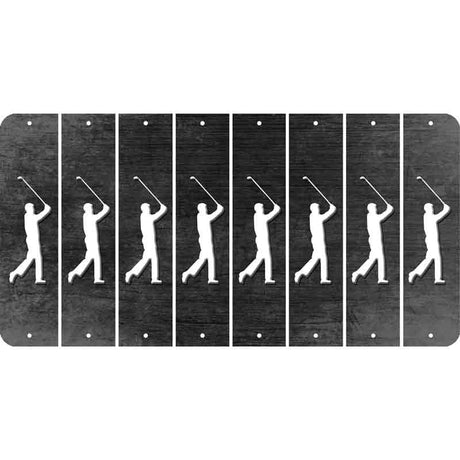 Black Oil Rubbed Cut Fun Strips (Set of 8) FEMALE GOLFER