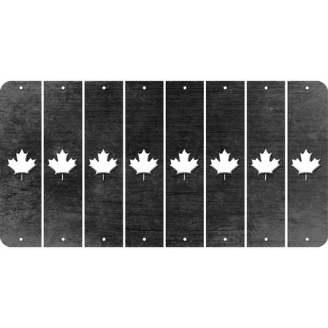 Black Oil Rubbed Cut Fun Strips (Set of 8) MAPLE LEAF