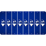 Blue Oil Rubbed Cut Fun Strips (Set of 8) BIKINI