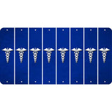 Blue Oil Rubbed Cut Fun Strips (Set of 8) CADUCEUS
