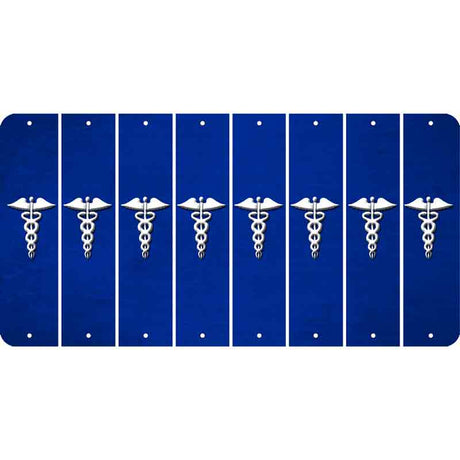 Blue Oil Rubbed Cut Fun Strips (Set of 8) CADUCEUS