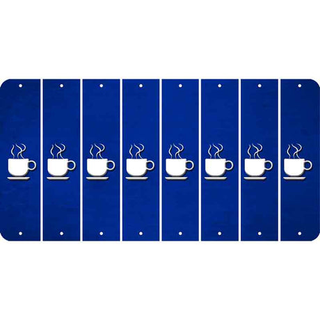 Blue Oil Rubbed Cut Fun Strips (Set of 8) COFFEE MUG