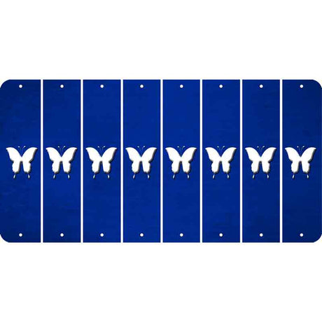 Blue Oil Rubbed Cut Fun Strips (Set of 8) BUTTERFLY