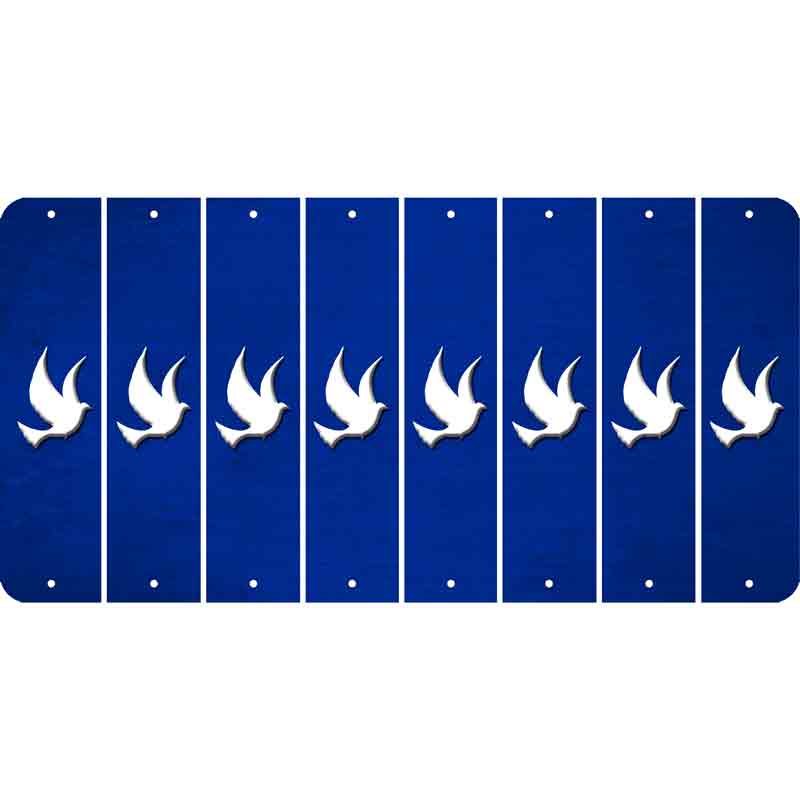 Blue Oil Rubbed Cut Fun Strips (Set of 8) DOVE