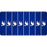 Blue Oil Rubbed Cut Fun Strips (Set of 8) DOVE