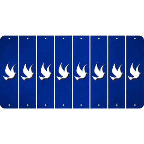 Blue Oil Rubbed Cut Fun Strips (Set of 8) DOVE