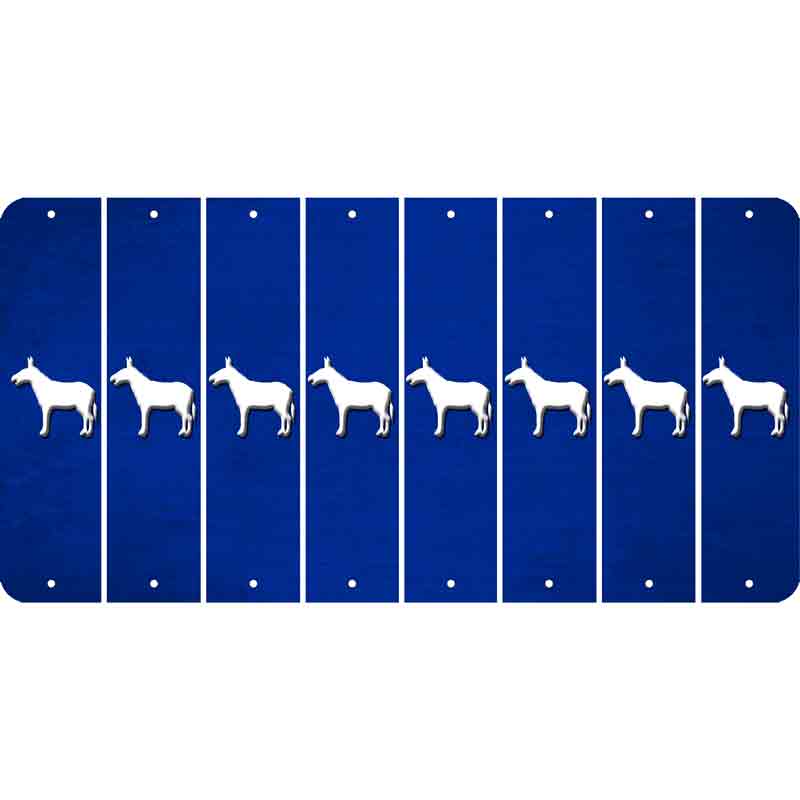 Blue Oil Rubbed Cut Fun Strips (Set of 8) DONKEY